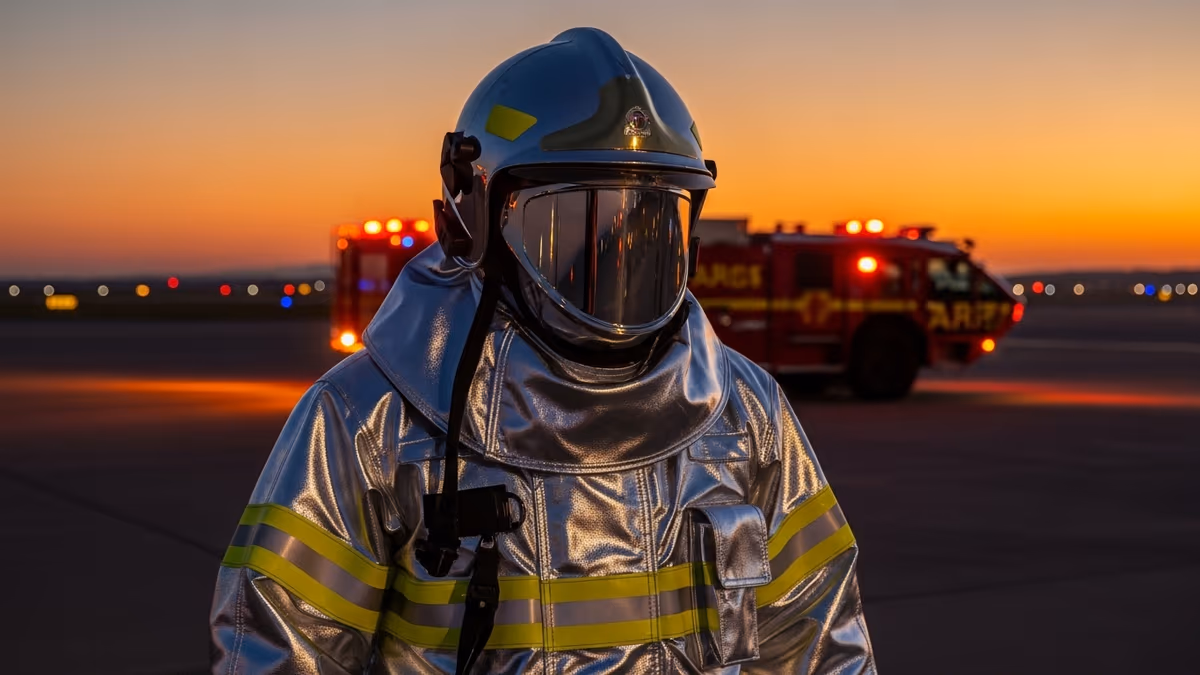 Traje aluminizado de proximidad NFPA 1976 para incendios aeronáuticos